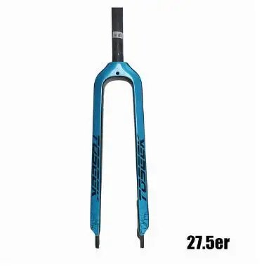 27.5er blue TOSEEK 26/27. 5/29 дюймов труба из углеродистого волокна 3K полностью из углеродного волокна, 1-1/" Велосипедная вилка Mtb горный велосипед вилка, части велосипеда - Color: 27.5er blue