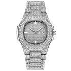 Мужские часы Топ люксовый бренд полностью стальные Стразы Dourado кварцевые наручные часы модные бриллиантовые часы Montres de Marque de Luxe