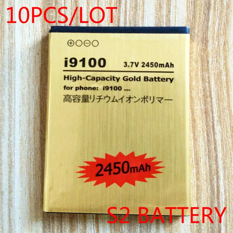 10 шт./лот для S2 Батарея Золото Замена EB F1A2GBU Galaxy 9062/i847/i9100/i9101/i9105/i9050/i9188