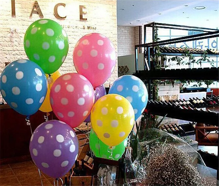 

Wholesale 3000pcs/lot 12 inch Mixed colors Latex Balloons Polka Dot Pearl Birthday Wedding Festival supplies