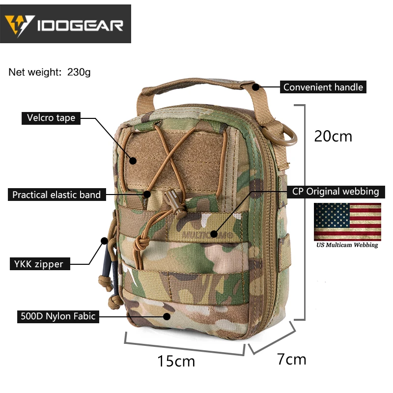 IDOGEAR Тактический медицинский мешочек MOLLE для первой помощи EMT Утилита Сумка IFAK