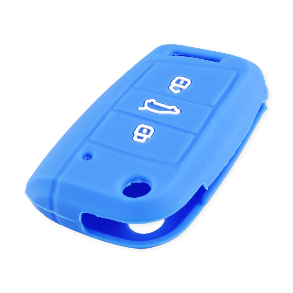 Силиконовый чехол для ключей Dandkey для Volkswagen VW Golf MK7 Tiguan для Skoda Octavia для Seat Leon Ibiza Key