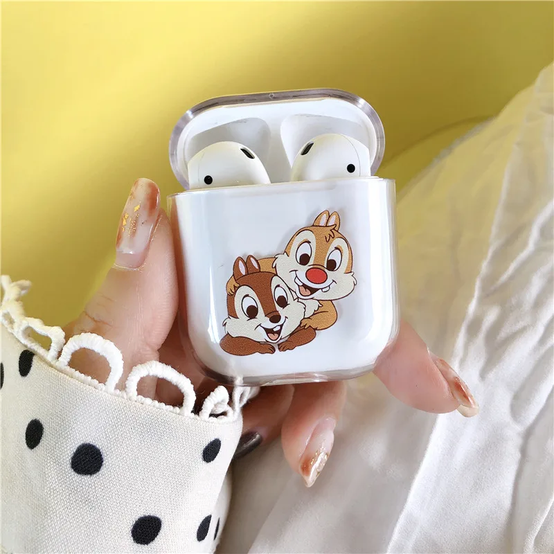 Сумки для Air Pods Микки капитан Бэтмен Минни Маус мультфильм Прозрачный чехол из поликарбоната для Airpods беспроводные Bluretooth наушники