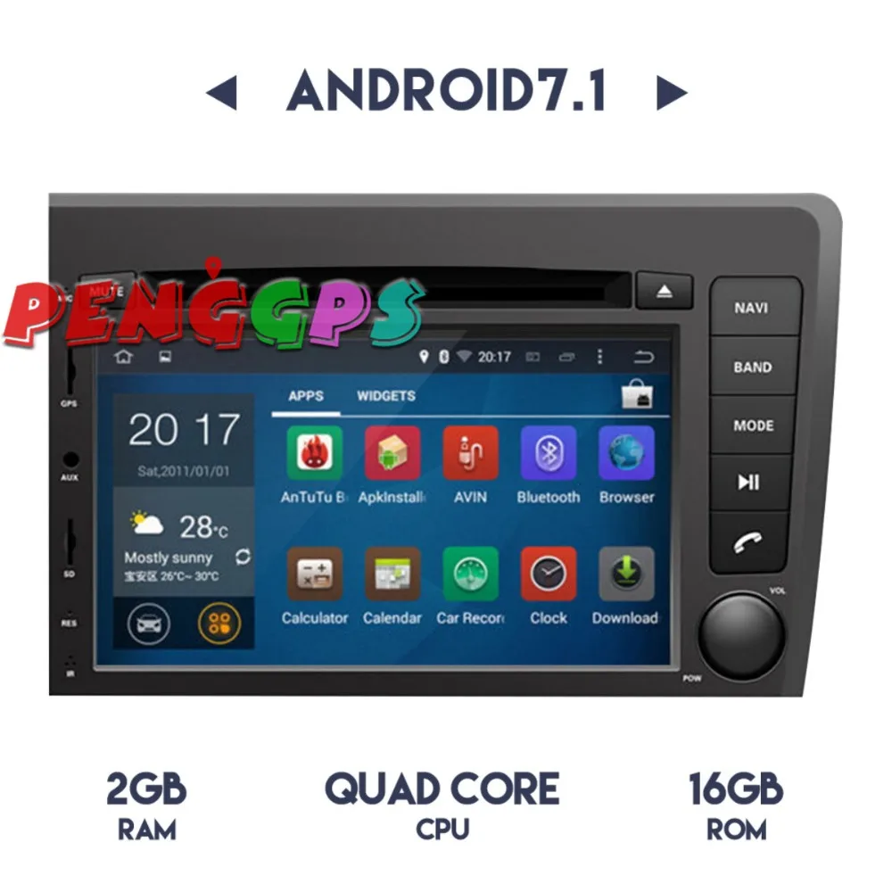 2 din Android 8 0 7 1 автомобильный DVD плеер gps навигации для Volvo S60 V70 XC70 2000 2004 Мультимедиа