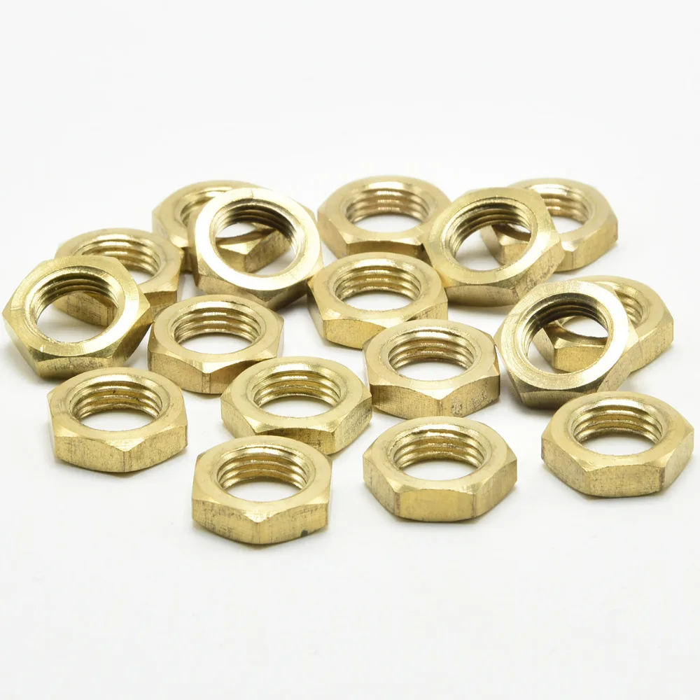 M10 Hexagon Nuts Copper 10mm Female Thread Lamp Fastening Nut 3/4/5MM Thickness Lighting Tooth Tube's Screw 50PCS | Обустройство