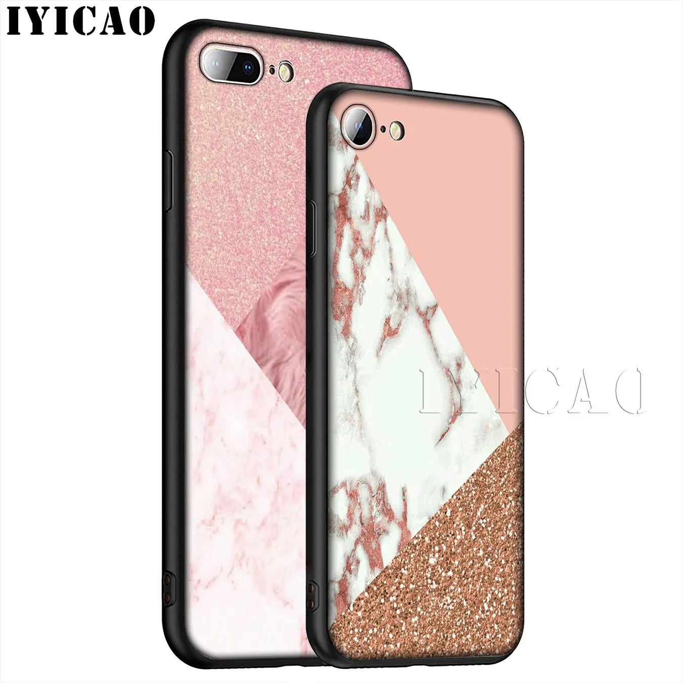 IYICAO мраморный Золотой Розовый Блестящий пылезащитный Мягкий силиконовый чехол