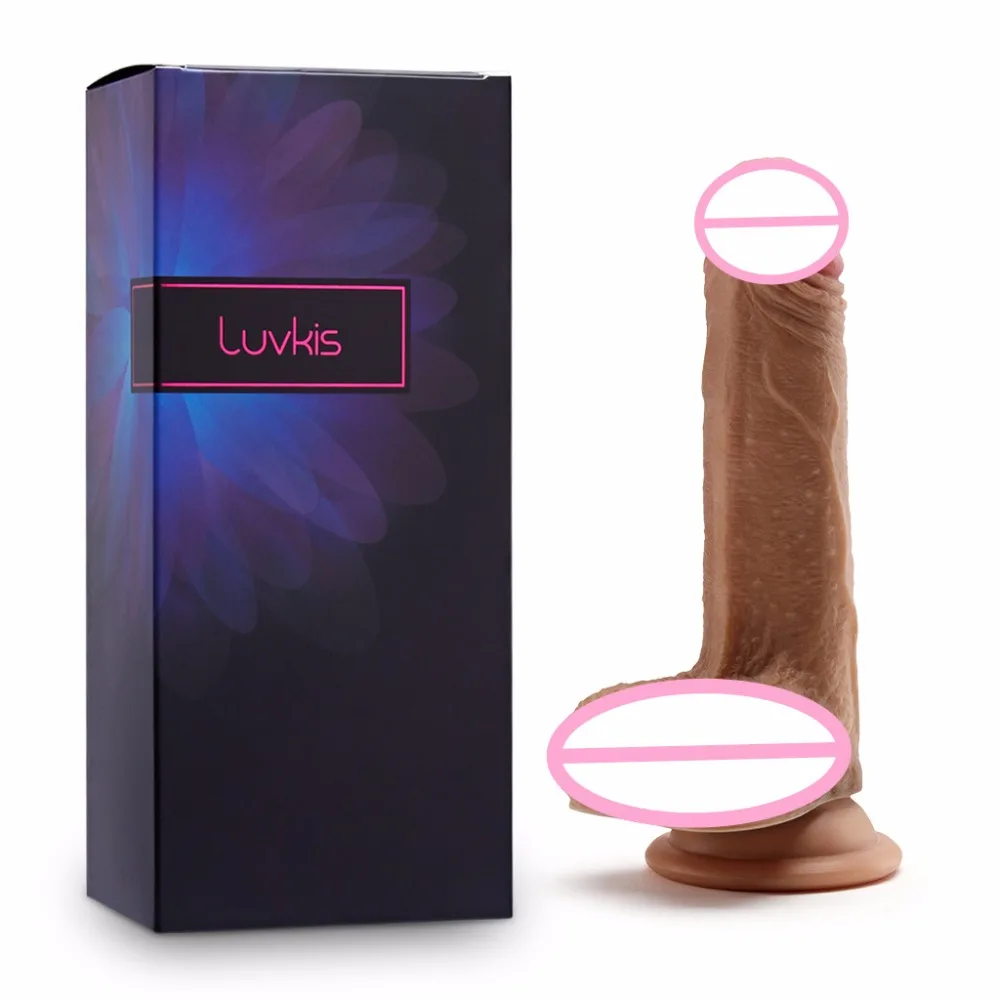 Luvkis темно коричневый большой фаллоимитатор 7 дюймов реалистичный пенис с