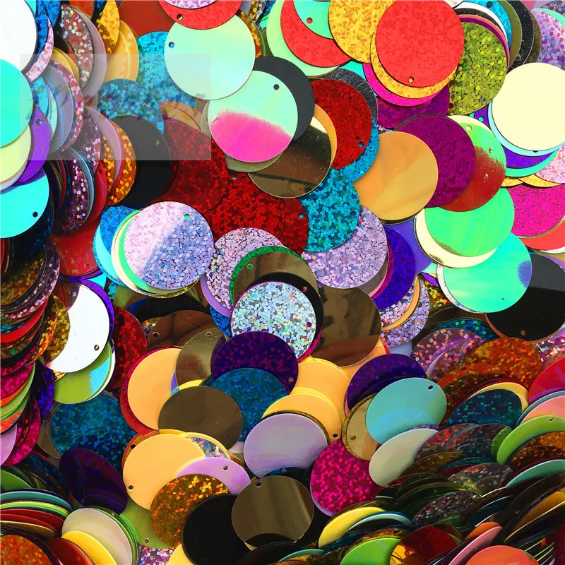 60 шт. плоские и круглые пайетки из ПВХ 25 мм|loose sequins|large sequinssequin paillette |