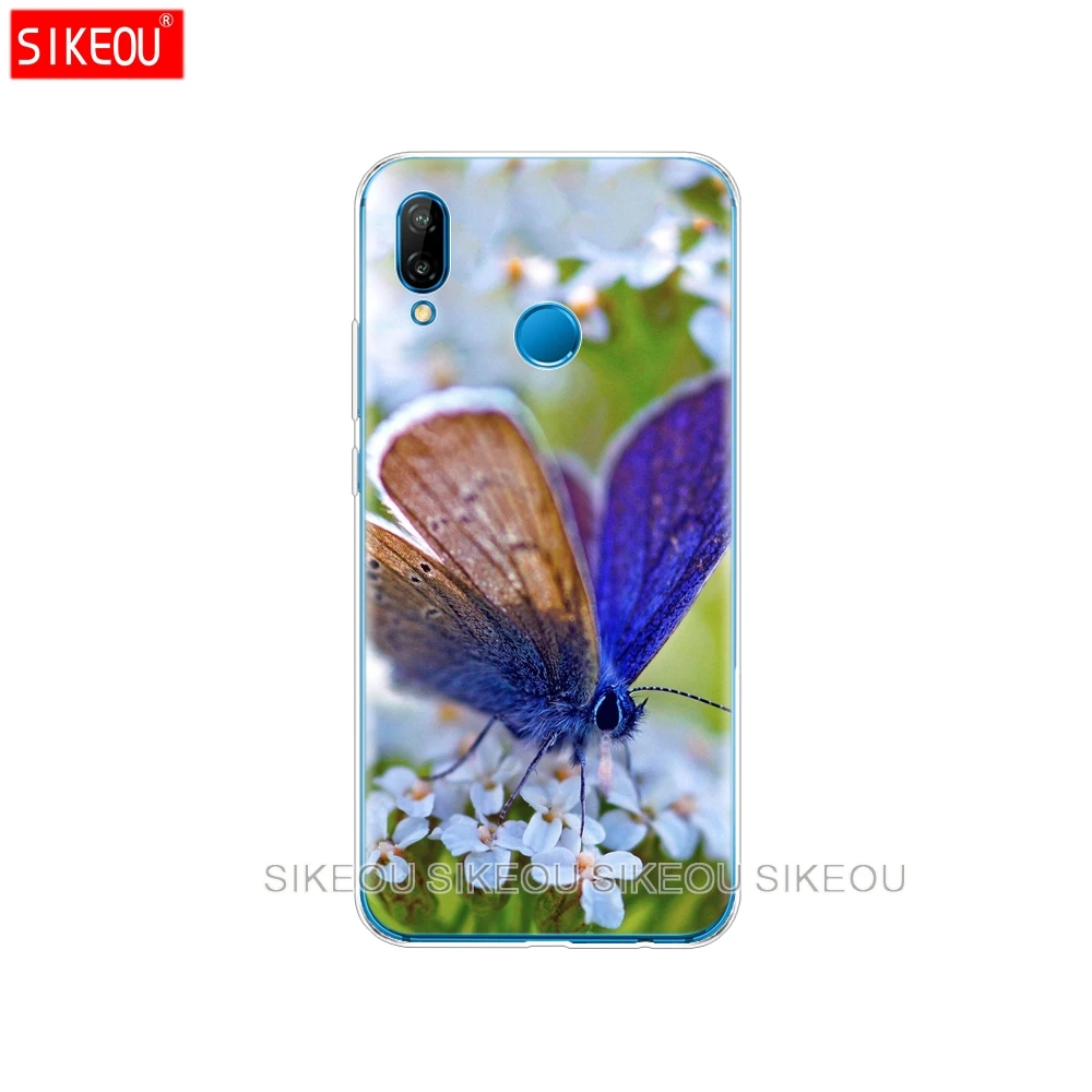 Силиконовый чехол для телефона Huawei P20 P7 P8 P9 P10 Lite Plus Pro 2017 p smart 2018 Подставка бабочка