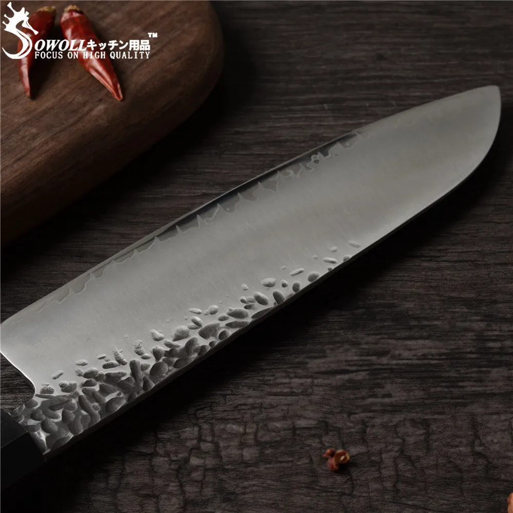 Нож из дамасской стали SOWOLL VG10 ручной работы кованый японский нож лезвие кухонный
