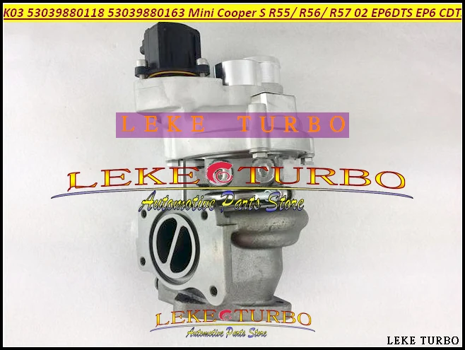 Бесплатная доставка + E клапан K03 53039880118 53039700181 53039880163 181 118 Turbo для Mini Cooper S R55 R56 R57 EP6DTS