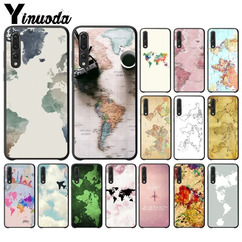 Защитный чехол Yinuoda для путешествий в мире с картой самолета huawei P9 P10 Plus Mate9 10 Mate10