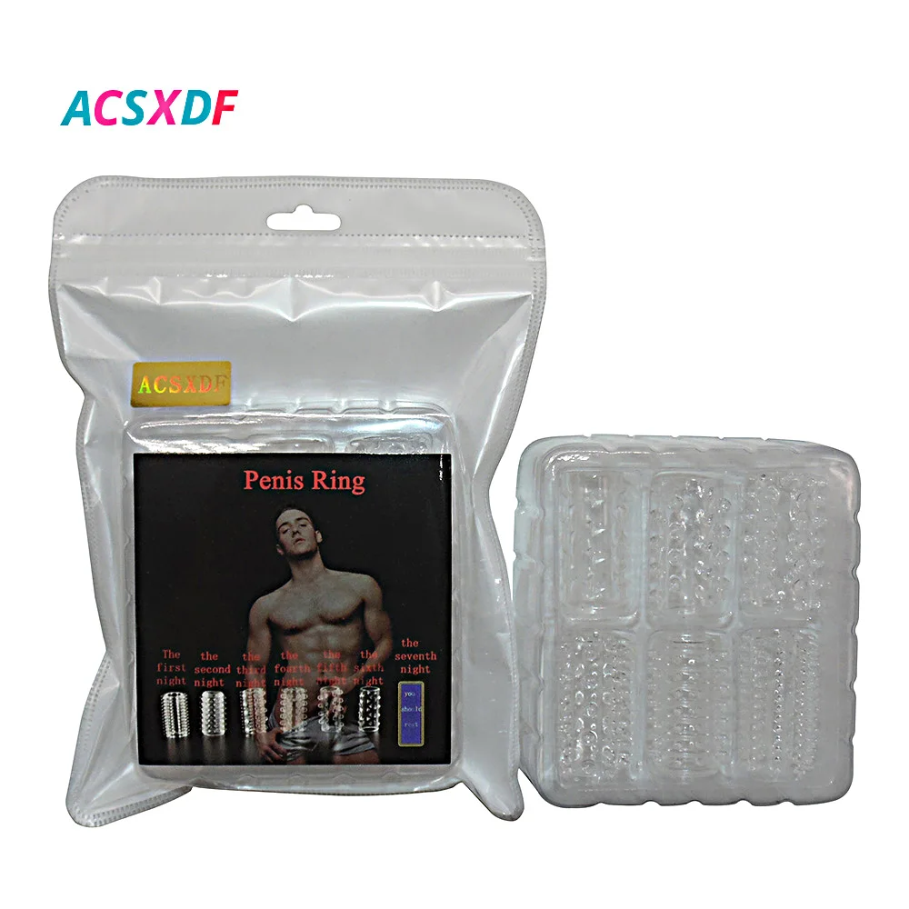 6 шт кольцо для мужского пениса взрослых секс магазин силиконовый замок спермы