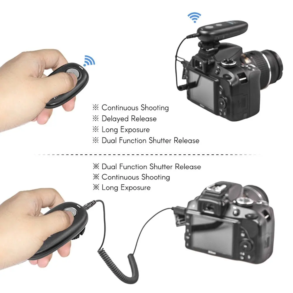 Камера AODELAN с дистанционным спуском затвора для Canon EOS R, 80D, 77D, 70D, 60D, 800D, 760D, 200D, 1500D, 7D Series, 5D Series, T7 T7i