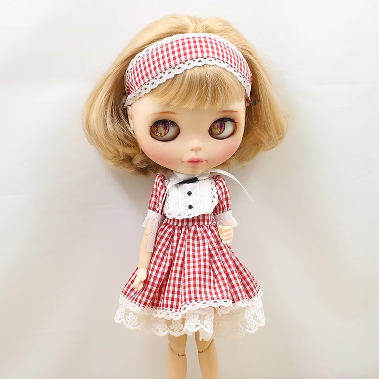 [MG420] NeoBlythe кукольные наряды# сетки платье и волосы кусок набор для Блит Azone Кукла Одежда для розничной продажи
