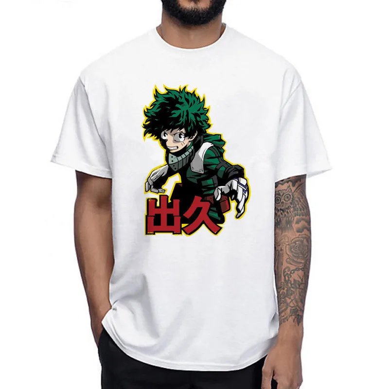 Новая футболка Boku No Hero моя геройская Академия аниме Мужская Izuku Midoriya Смешные