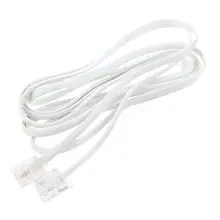 4.8ft RJ11 к RJ11 между мужчинами телефонный кабель Разъем Белый