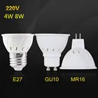 Светодиодные лампы 2835 SMD LED E27 MR16 GU10, точечный светильник 200 в 220 В 230 В, светодиодсветильник лампа 4 Вт 36 светодиосветодиодный s 8 Вт 72 светодиода s для светильник
