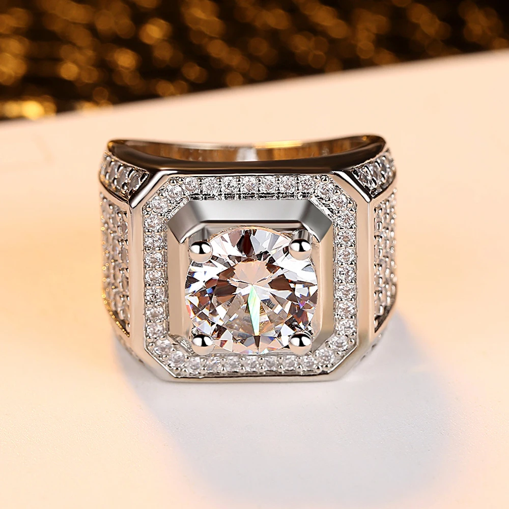 Fashion jewelry sterling silver ring. Solid Silver Ring square Zircon ZCTFFPPM | Украшения и аксессуары