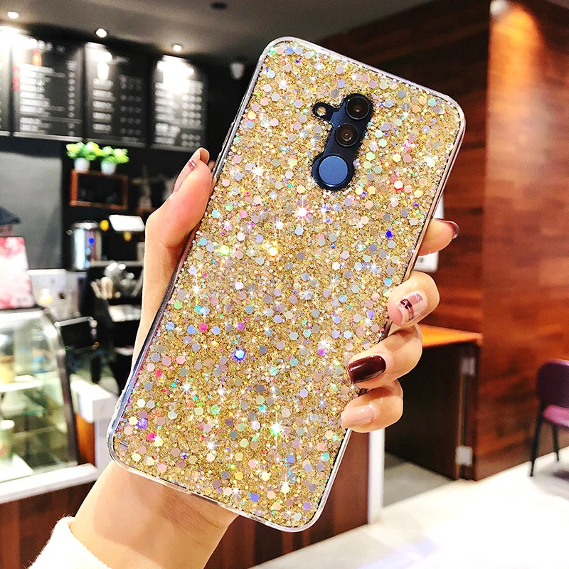Цвет: желтый Мягкий ТПУ чехол для телефона huawei mate 20 P20 P30 lite Pro P Smart Nova 4 3 3i для Honor 8X V20 9 10 7C 7A милый блестящий чехол - Цвет: Цвет: желтый