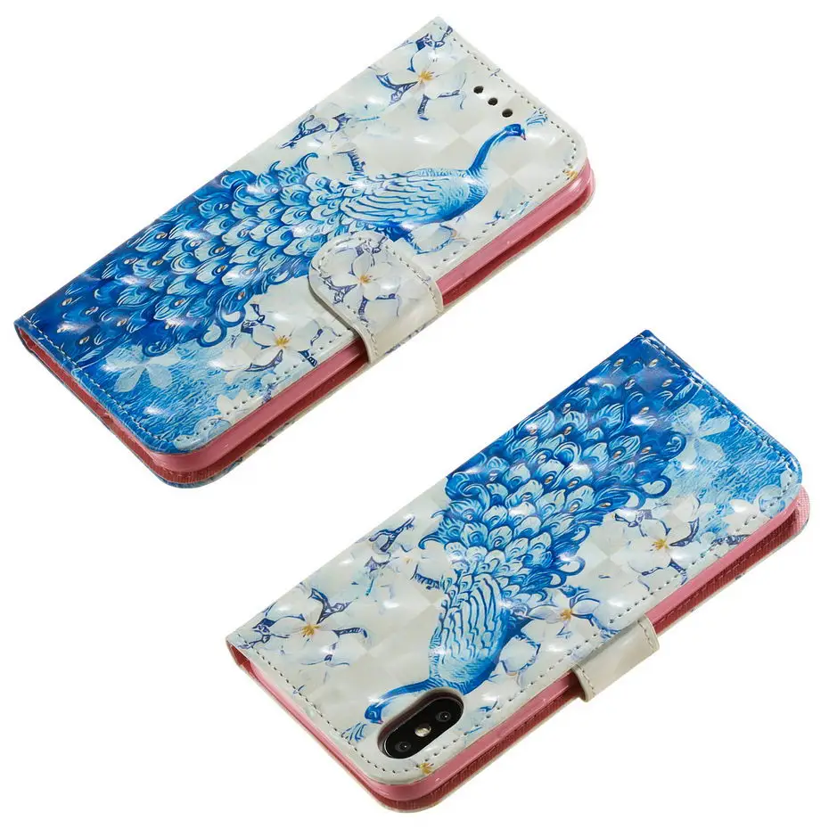 Роскошный чехол-книжка с 3D видением для iPhone X, XS, XR, XS, Max, в стиле книги, чехол для iPhone 5 5S se, 6, 6 S, 7, 8 Plus