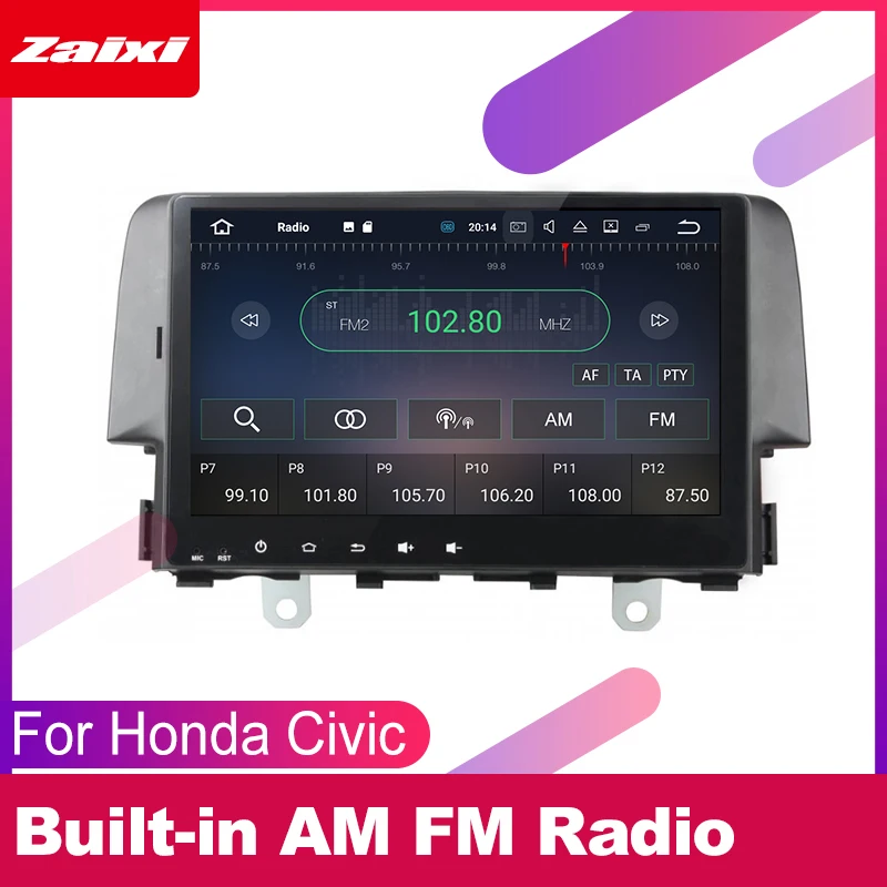 Для Honda Civic 2016 2017 2018 2019 Автомобильная Мультимедийная система Android 2 DIN