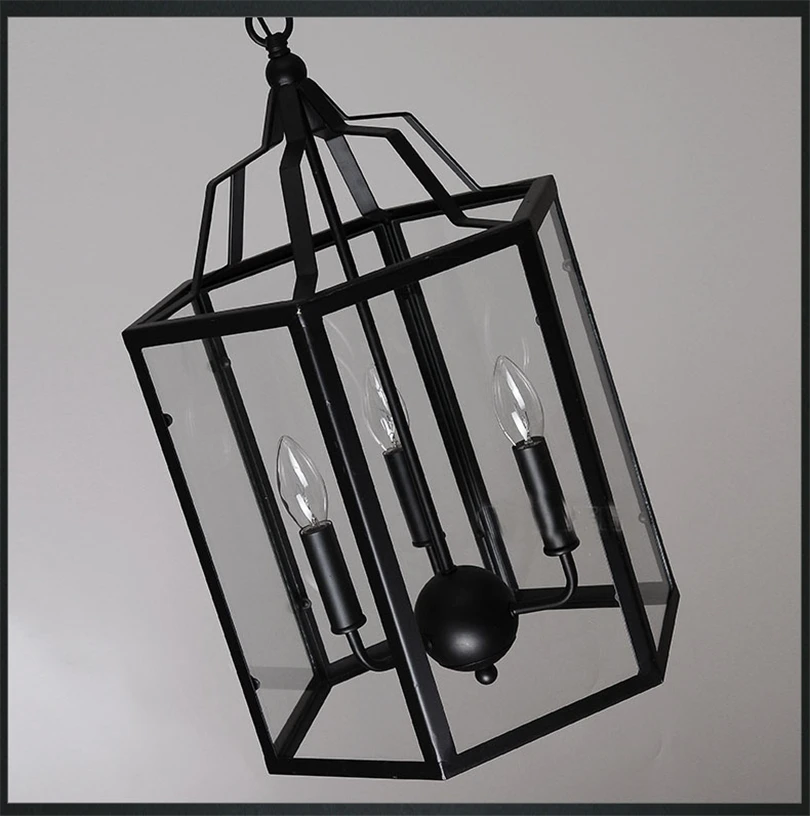 Pendant light American country retro Birdcage lamp Creative restaurant bar home lighting iron cage with shade | Лампы и освещение