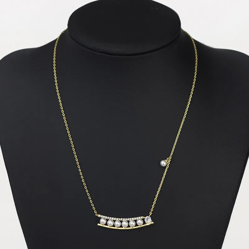 Neoglory имитация жемчуга бусы чокер с цепочкой Заявление ожерелья для женщин