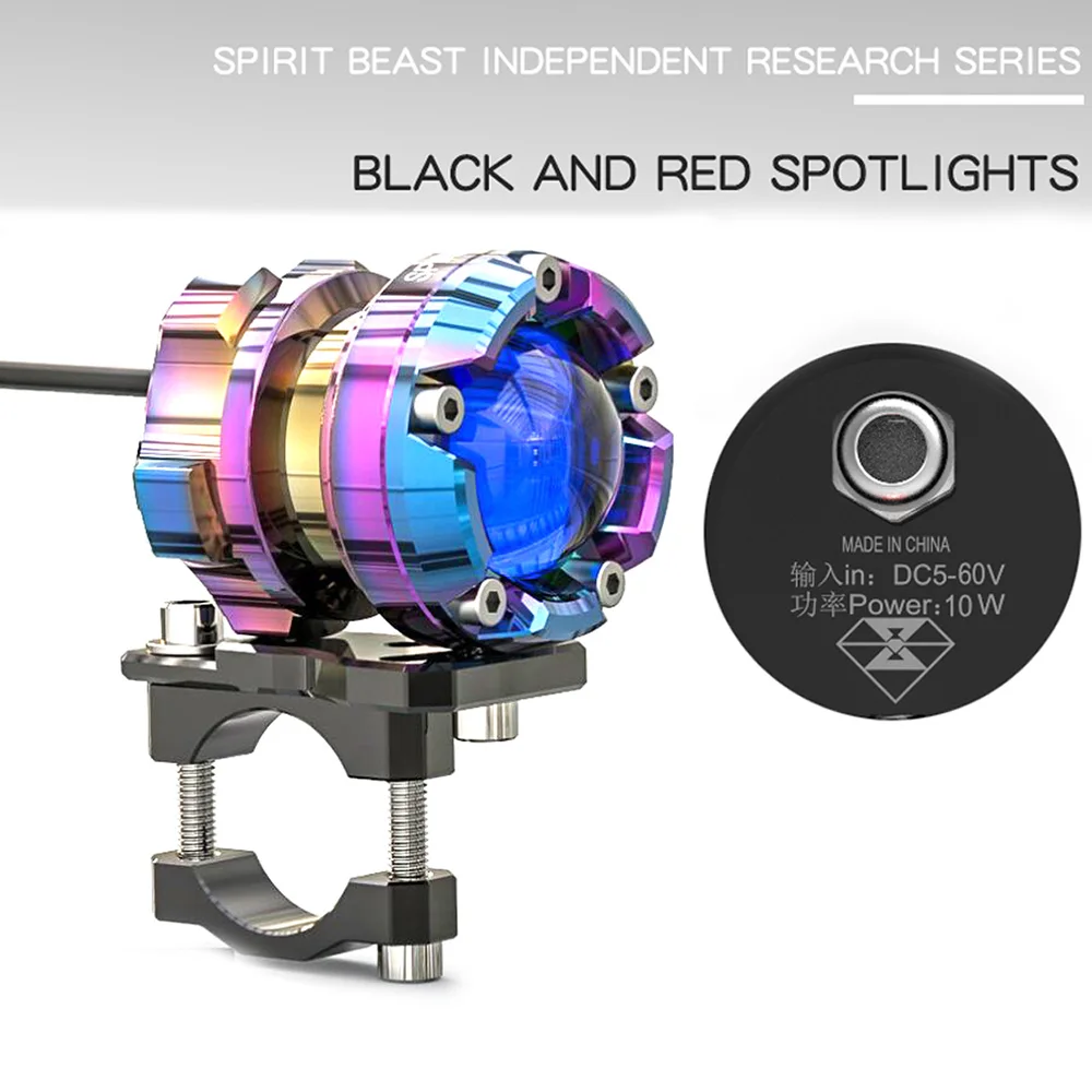 SPIRIT BEAST Светодиодный прожектор для мотоцикла декоративное освещение фары 48 в фары противотуманные супер яркие вспомогательные огни лампа-мигалка - Цвет: CB