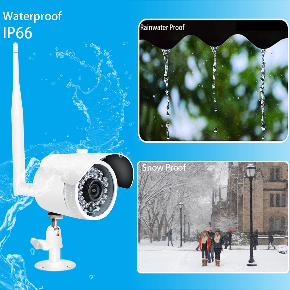 4CH 1080P HD Беспроводной NVR Kit P2P 720P внутренний наружный IR Ночное Видение безопасности