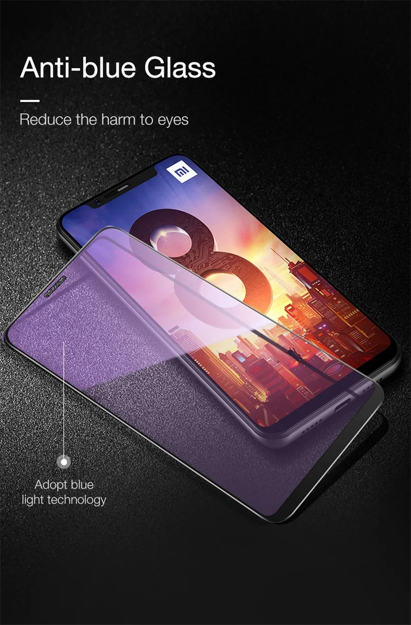 CAFELE 4D полное покрытие экрана протектор для Xiao mi 8 se mi 9 A2 красный mi Note7 закаленное стекло 9H HD прозрачное против царапин