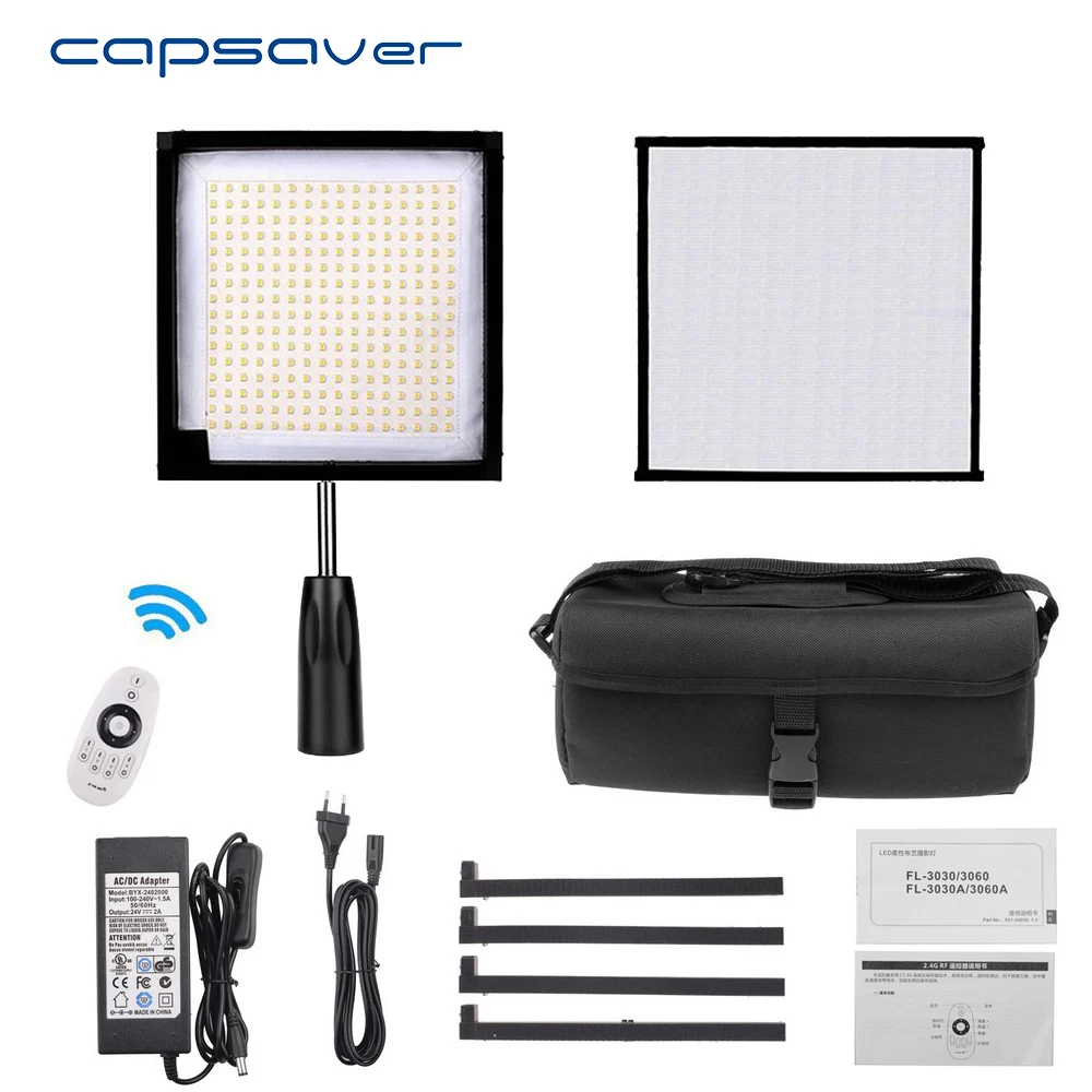 Capsaver 30*30 см светодиодный видео свет ручной фотографический 192 s 5500K CRI 90