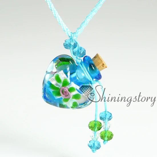 Ожерелье с эфирным маслом диффузор ювелирные изделия ручной работы стеклянный