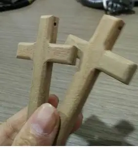 10 шт./лот натуральный деревянный крест для изготовления ожерелий и ювелирных
