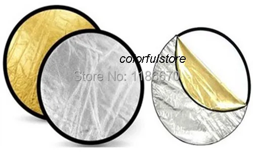 Pro 2 в 1 24 &quot60 см портативный складной студийный светильник круглый диск