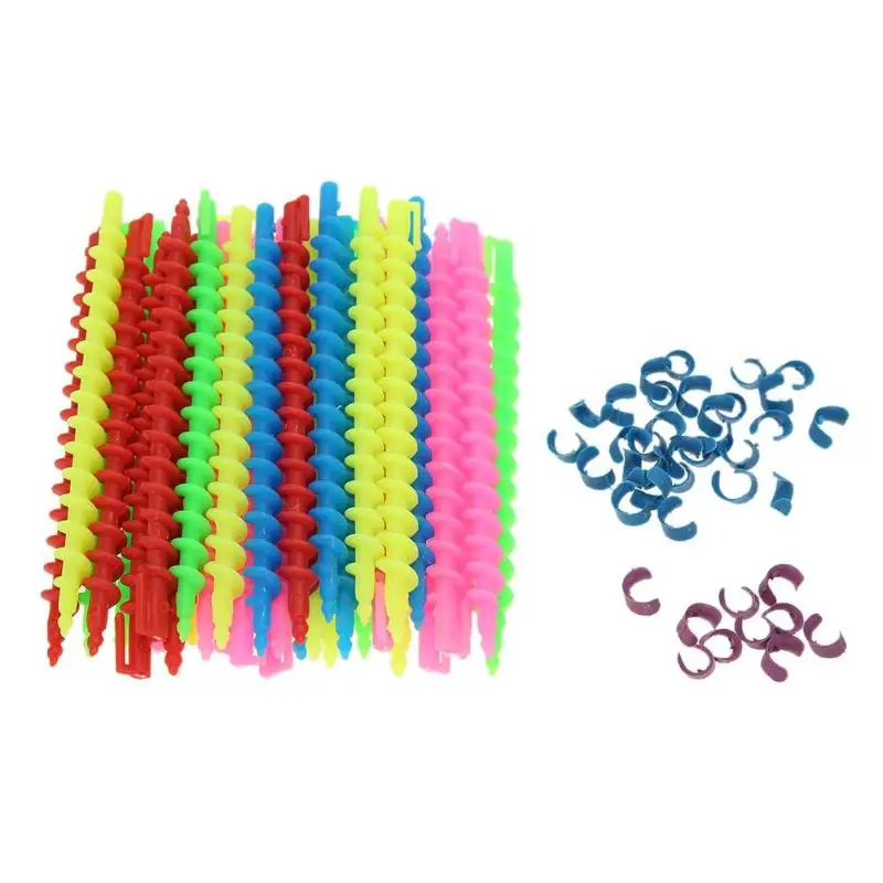 35pcs 150 X 6mm 18/35 шт. Пластик Длинная спиральная волос Пермь стержней парикмахерские бигуди DIY парикмахерские ножницы для укладки волос Ролики Инструмент для салона - Цвет: 35pcs 150 X 6mm