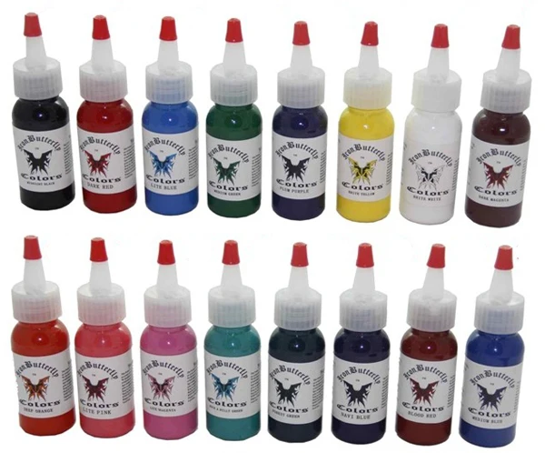 

14pcs tattoo ink kit pigments permanent makeup 30ml/bottle 1oz cosmetic manual body painting supply