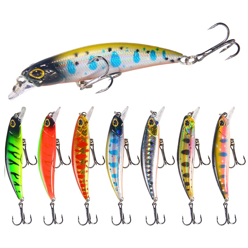 7 см/4 г искусственная гольян медленная погружающаяся жесткая приманка морская