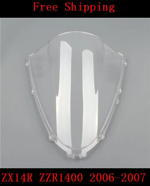 Ветровое стекло для мотоцикла Kawasaki ZX14R ZZR1400 2006 2007|windshield windscreen|bubble windshielddouble bubble |