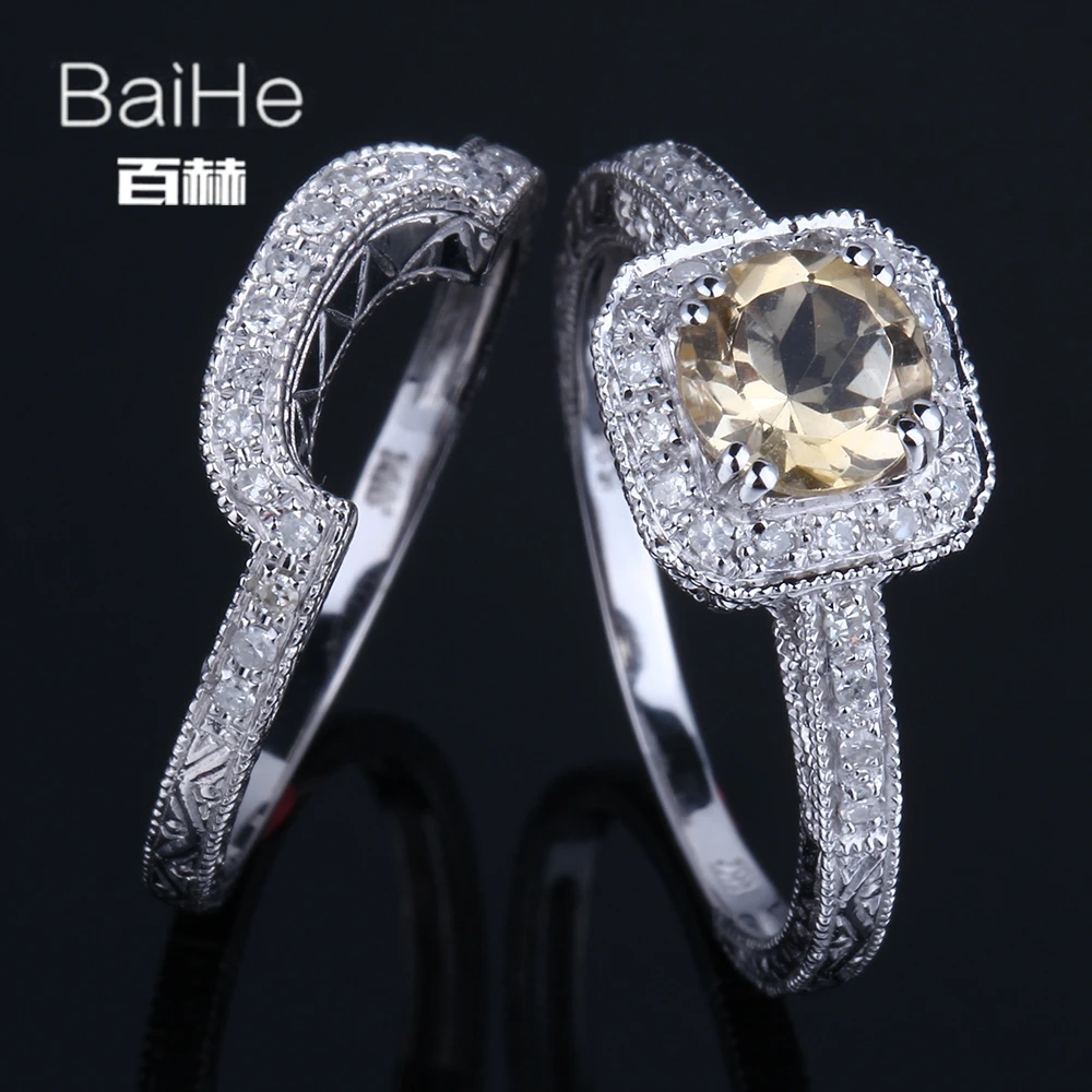BAIHE Стерлинговое Серебро 925 пробы 0.8ct сертифицированное безупречное круглое 100%