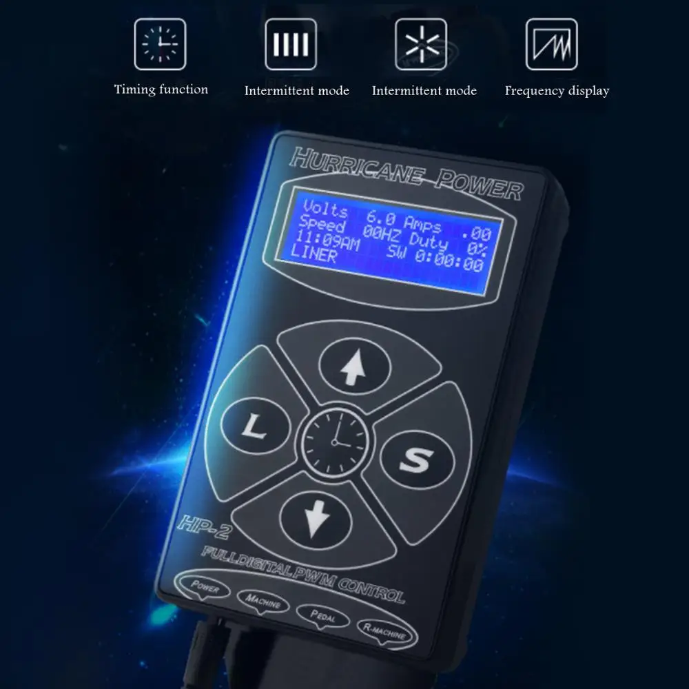 Блок питания для татуировок Anmas Power Hurricane цифровой источник ЖК дисплей