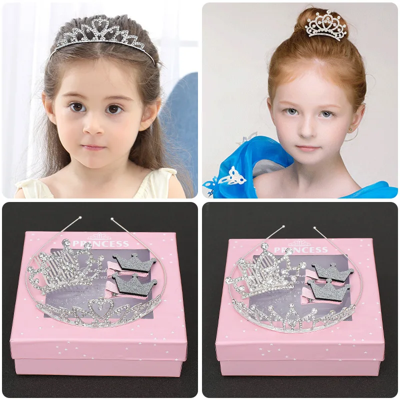 Cute Princess Crown hairband Hairpin Gift Set for Baby Girls hair head hoop bands hairgrips children tiara headdress accessories
Cute Princess Crown hairband Hairpin Gift Set for Baby Girls hair head hoop bands hairgrips children tiara headdress accessories