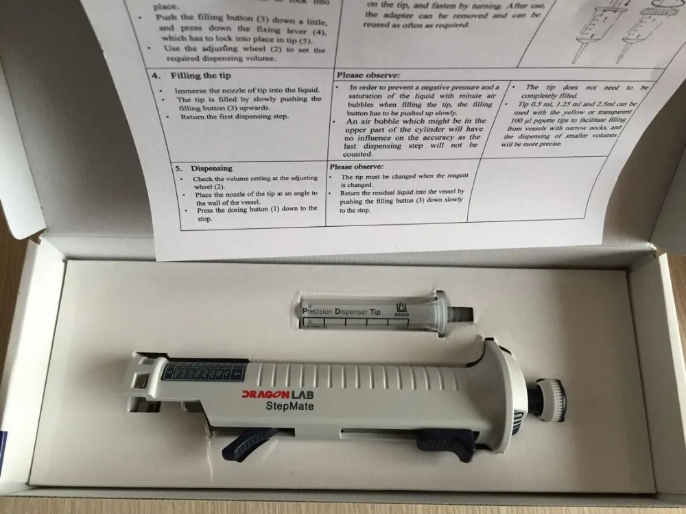 StepMate шаговый Регулируемый калиброванный пипетка репетатор пипеттор капельница