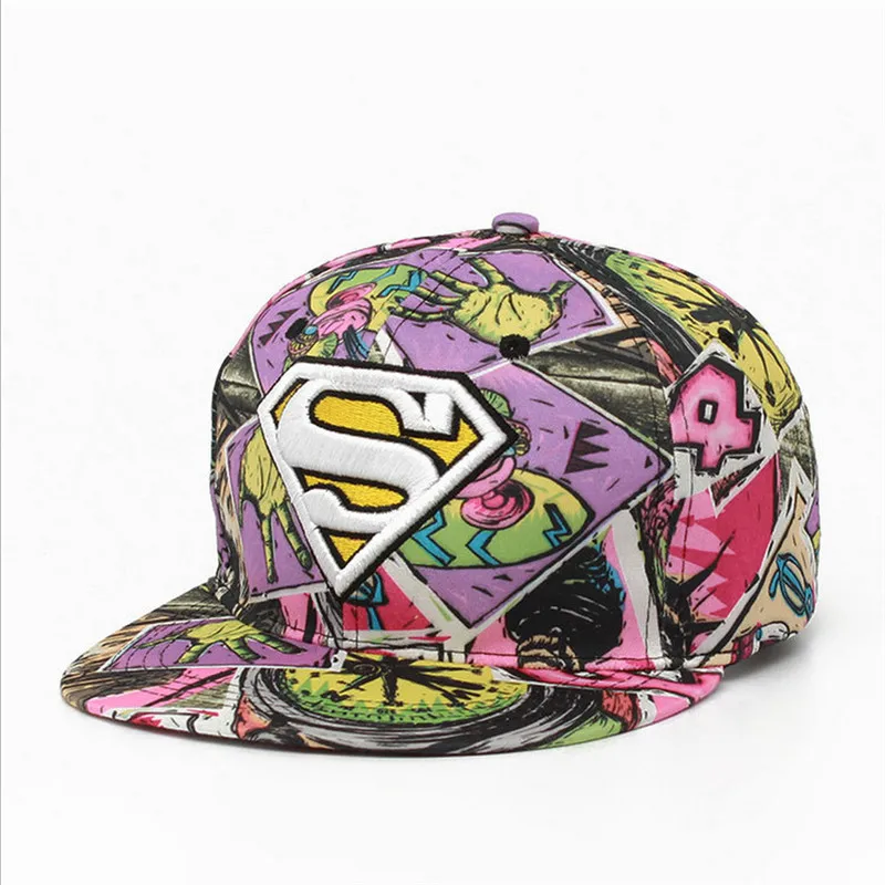 3 вида цветов Супермен подарок на день рождения Регулируемая Кепка snapback кепка