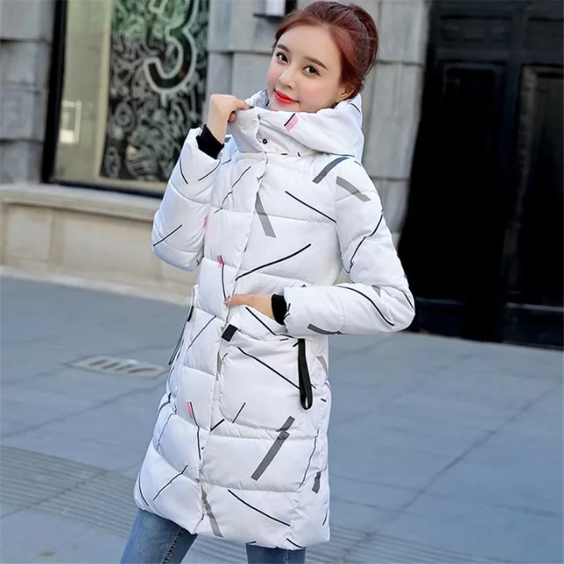 Большие размеры зимние куртки 2019 модная стеганая куртка Женское пальто зимнее