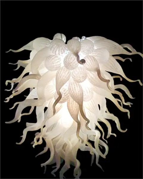 

Modern LED Lights White Color Hand Blown Glass American Style Chandelier Light