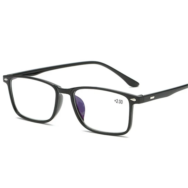 Oulylan TR90, женские очки для чтения, мужские, классические, синий светильник, блокирующие очки по рецепту, диоптрий+ 1,0+ 1,5 2,0 2,5 3,0 - Цвет оправы: Black