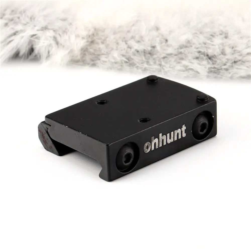 

ohhunt RMR Rail Mount Ruggedized Miniature Red Dot Reflex Low Picatinny Mount Base for Hunting Trail Rifles Black Colorcope