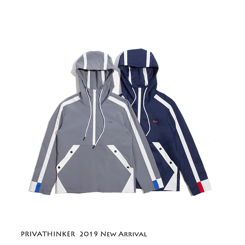 Privathinker мужские лоскутные Японская уличная одежда толстовки 2020 в стиле хип хоп