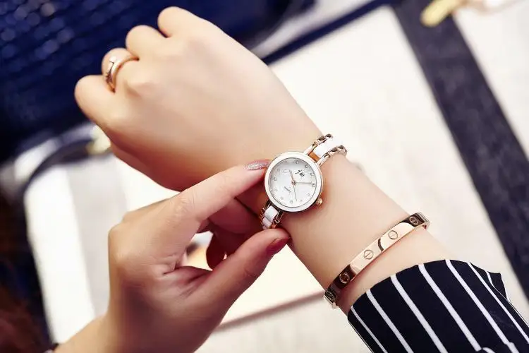 2018 новые брендовые роскошные женские часы-браслет из китайского сплава